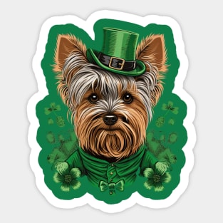 Yorkshire Terrier St. Patrick's Day Sticker